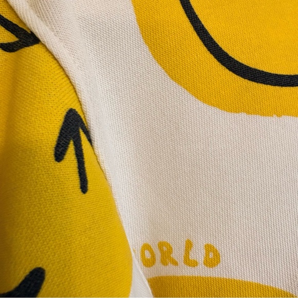 H&M x Smiley World Sz 6x-7 Pullover Hoodie Sweatshirt Cream Yellow Smiley Face - Picture 3 of 8